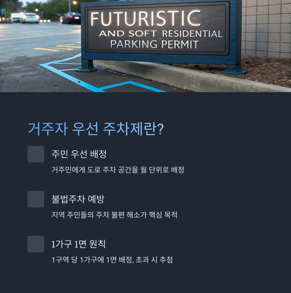 거주자 우선주차 신청 방법과 주말 단속 확인 요령 1 2