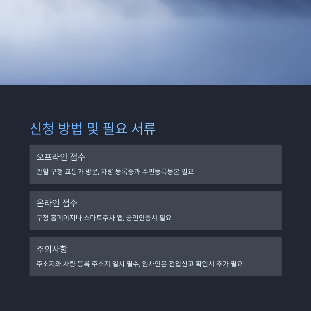 거주자 우선주차 신청 방법과 주말 단속 확인 요령 2 3