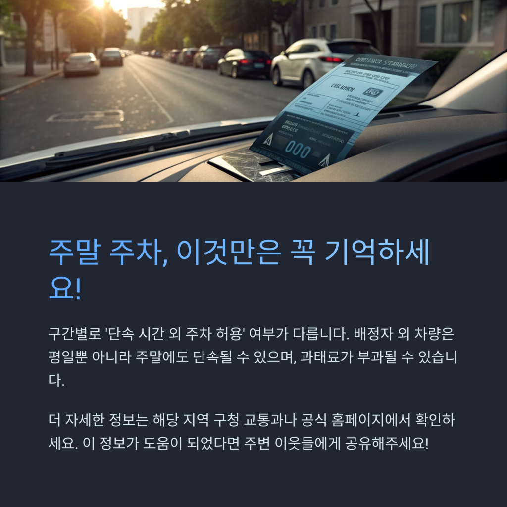 거주자 우선주차 신청 방법과 주말 단속 확인 요령 6 7