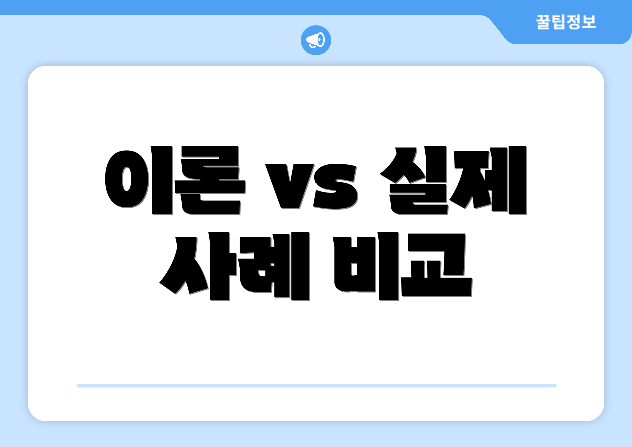 2025 노무사 과목 완벽 가이드: 실무 필수 요약 4 이론 vs 실제 사례 비교