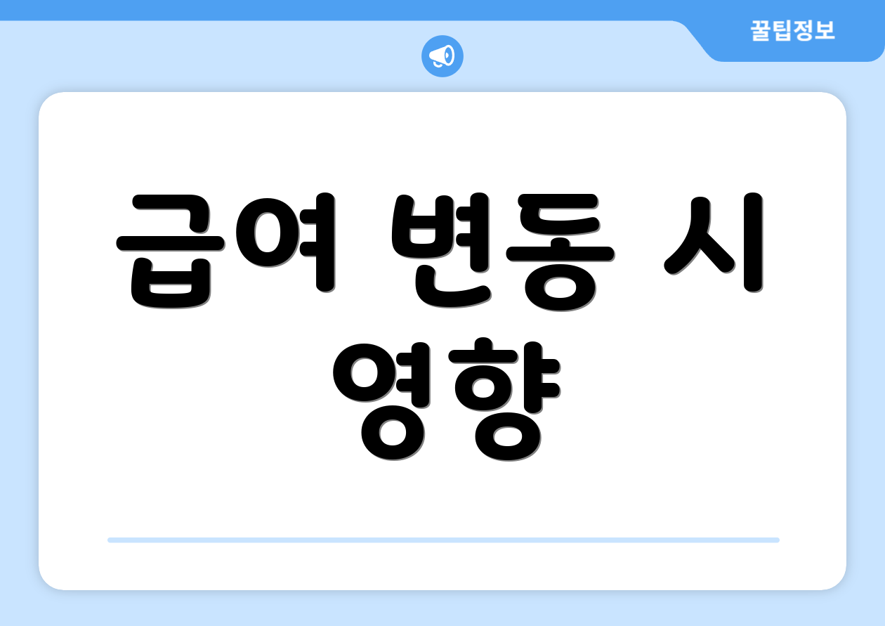 충격적인 건강보험료 60만원, 자주 묻는 질문 Top 6! 3 급여 변동 시 영향