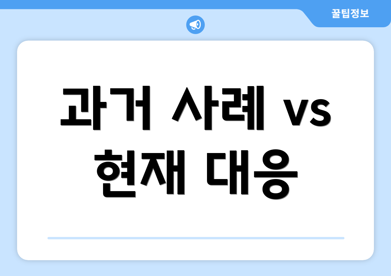 소기업정책자금, 꼭 알아야 할 6가지는? 5 과거 사례 vs 현재 대응