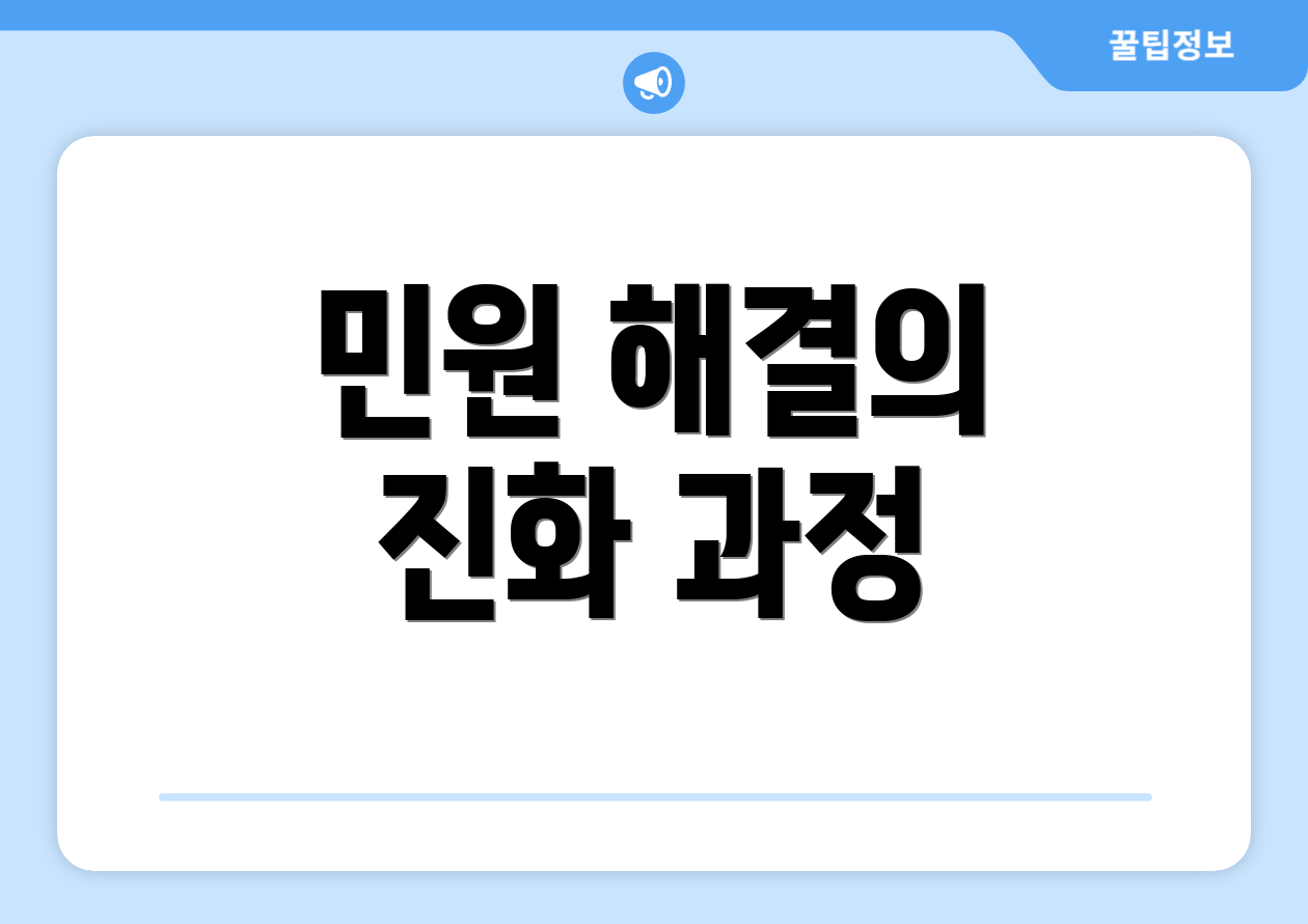 믿을 수 없는 청와대 민원 FAQ Top 6 4 민원 해결의 진화 과정